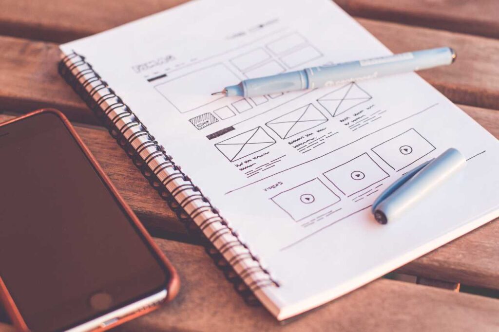 Wireframe mockup